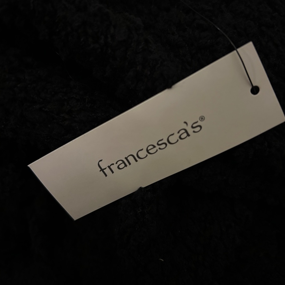 NWT! Francesca's Harper Heritage Soft Popcorn Stitch Cowl Neck Sweater Sz Small - Picture 11 of 13